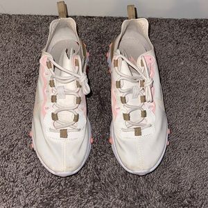 Nike React size 7, white/pink/tan